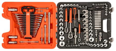 S138 Bahco , 138 Pieces Socket Set 1/2 in, 1/4 in, 3/8 in Hexagon Drive