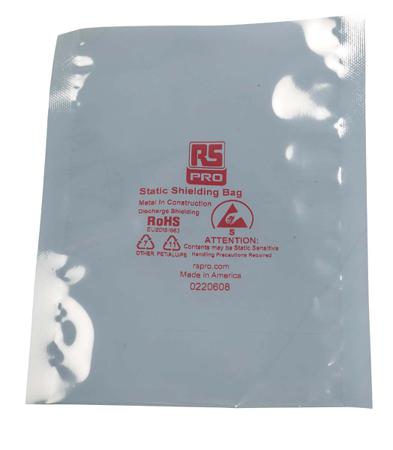 182-8809 RS PRO Static Shielding Bag 102mm(W)x 152mm(L)