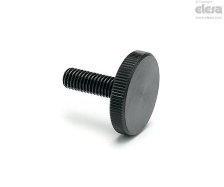 GN-29786 Ganter GN.29786 Black Black Knurled Knob, M4, Flat