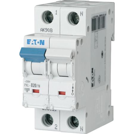 236168-PXL-C20-1N Eaton xPole - PXL PXL MCB, 1P, 20A Curve C, 230V AC, 10 kA Breaking Capacity
