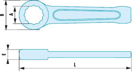 50-36SR Facom Metric 36 mm Spanner, Non Sparking