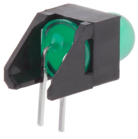 HLMP-3507-D00B2 Broadcom , Green Right Angle PCB LED Indicator, Through Hole 2.7 V