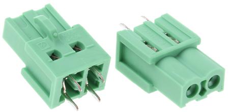 1785942 Phoenix Contact, 5.08mm Pitch, ICV 2.5/ 2-G-5.08, 2 Way, , Pluggable Terminal Block, Inverted Header, Wave Soldering,
