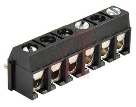 MHE-136 Altech MHE PCB Terminal Block, Tubular Screw, Wire Protector Terminals Through Hole, Polyamide, 250 V Horizontal Male