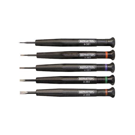 4-380 Bernstein Slotted Screwdriver Sets, 5-Piece