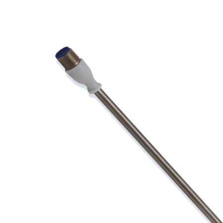 PLSM12-3-150 Prosensor PT100 Temperature Probe, 3mm Dia, 100mm Long, 3 Wire, M12, Class A +250°C Max