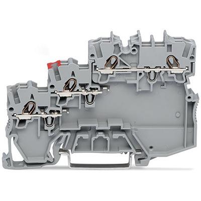 2000-5310-101-000 WAGO2000-5310/101-000 TOPJOB S Series DIN Rail Terminal Block, 1mm², 3-Level, Push-In Cage Clamp Termination