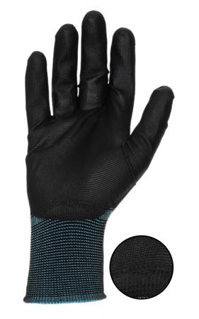 LN620-11 RS PRO Black Nylon General Purpose Work Gloves, Size 11, XXL, Polyurethane Coating
