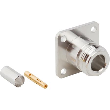 172175 Amphenol RF  Series, Jack Flange Mount N Connector, 50Ω, Crimp Termination, Straight Body