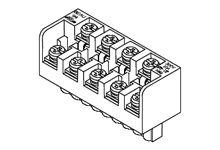39940-0204 Molex Barrier Strip, 4 Contact, 5.08mm Pitch, 2 Row, 15A, 300 V
