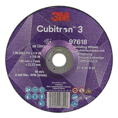 7100305453 3M 97618 Ceramic Grinding Disc, 180mm x 7mm Thick, 36+ Grade