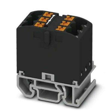 3274114 Phoenix Contact Distribution Block, 6 Way, 4mm², 24A, 690 V, Black