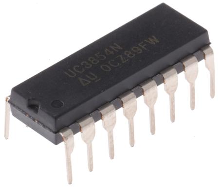UC3854N Texas Instruments , Power Factor Pre-Regulator Circuit, 118 kHz, 35 V 16-Pin, PDIP