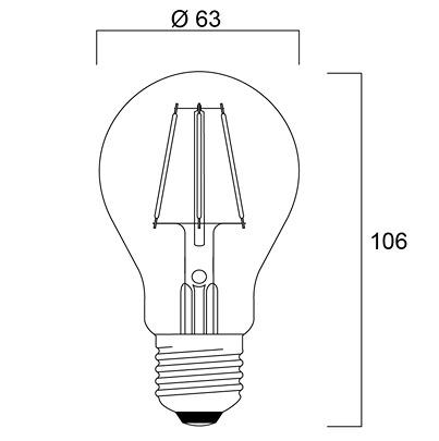 86310 Sylvania ToLEDo Retro E27 LED Bulbs 4 W, Pear shape