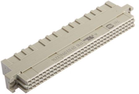 09030963214 HARTING DIN 41612 96 Way 2.54mm Pitch, Type Connector Class C1, C2, 3 Row, Straight DIN 41612 Connector, Socket