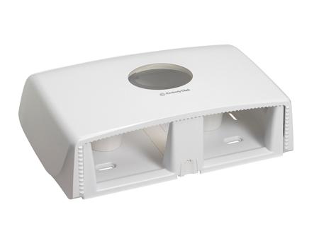 6947 Aquarius White Plastic Toilet Roll Dispenser, 300mm x 470mm x 130mm