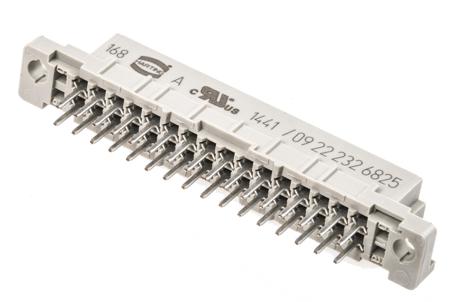 09222326825 HARTING 32 Way 2.54mm Pitch, Type 2B Class C2, 2 Row, Straight DIN 41612 Connector, Socket