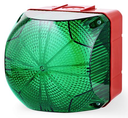 874166313 AUER Signal QDS Series Green Multiple Effect Beacon, 230 V ac, 240 V ac, Surface Mount, LED Bulb, IP66