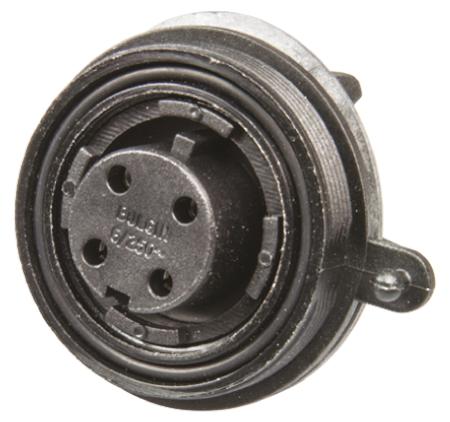 PX0747/S Bulgin Circular Connector, 4 Contacts, Panel, Standard Connector, Socket, Female, IP68, IP69K, Standard Buccaneer Series