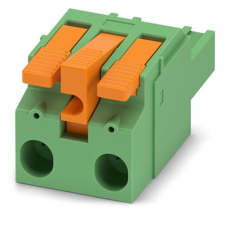 1716930 Phoenix Contact, 7.62mm Pitch, LPC 6, 2 Way, , Pluggable Terminal Block, Plug, Cable Mount, Push-In Termination,