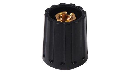 020 4525 Elma 21mm Black Potentiometer Knob for 6.35mm Shaft Round Shaft,