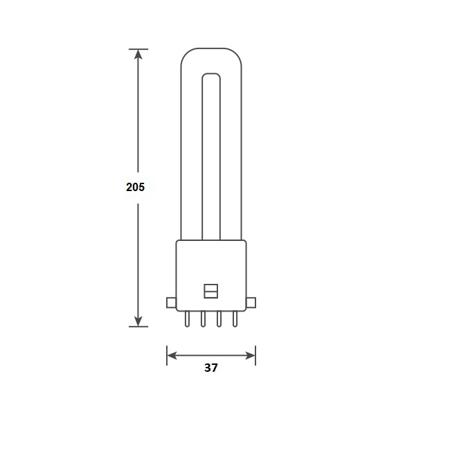 146735 LED PL Glass 2G7 4P 5W (11W) 700lm 840AC
