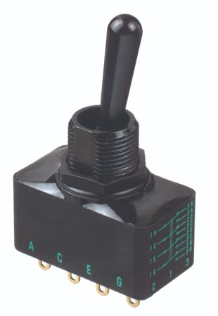 12166X778 APEM Toggle Switch, Panel Mount, On-(On), DPST, Solder Lug Terminal, 30V dc