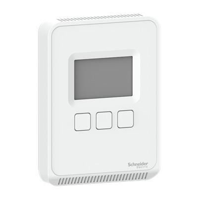SLASLCV2 Schneider Electric  Air Quality Monitor for Air Quality, Humidity, Temperature, +50°C Max, 100%RH Max, AC