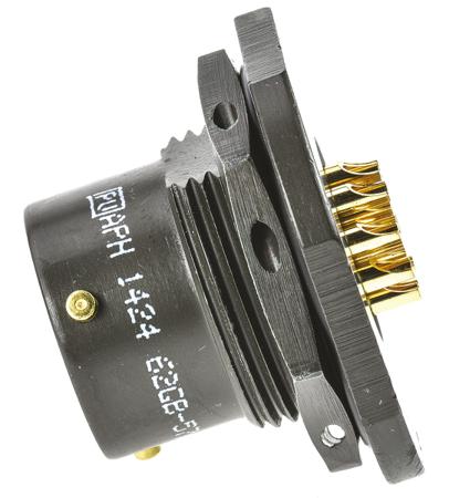 62GB-57A12-14PN Amphenol, 62GB 14 Way Panel Mount MIL Spec Circular Connector Receptacle, Pin Contacts,Shell Size 12, Bayonet Coupling,