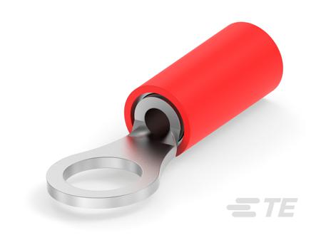 2-31887-1 TE Connectivity, PIDG Insulated Ring Terminal, #10 Stud Size, Red
