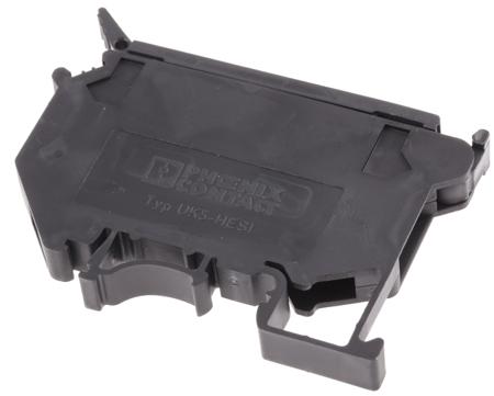 3004126 Phoenix Contact  UK Series Black, Single-Level, Screw Termination, Fused