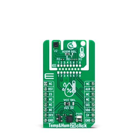 MIKROE-6241 MikroElektronika Temperature and Humidity 25 Click Temperature & Humidity Sensor Sensor Board for SHT33-DIS-B2.5KS