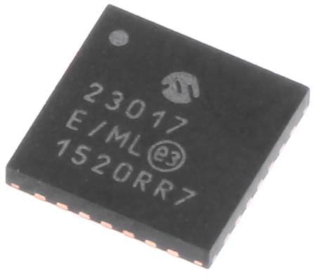 MCP23017-E/ML Microchip 16-Channel I/O Expander I2C 28-Pin QFN,