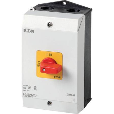 255893-P1-32-I2-RT-NA Eaton 3 Pole Surface Mount Isolator Switch - 32A Maximum Current, IP65