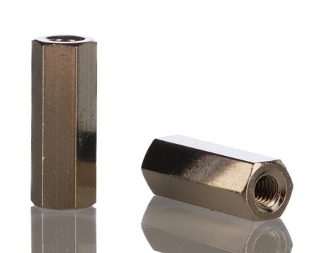 HTSB-M4-20-7-1 Essentra Threaded Standoff, M4 Thread, 20mm Body, Brass, Female/Female