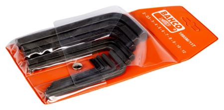 1995M/11T Bahco 11 piece, 2.5 mm, 2 mm, 3 mm, 4 mm, 5 mm, 6 mm, 7 mm, 8 mm, 9 mm, 10 mm, 12 mm