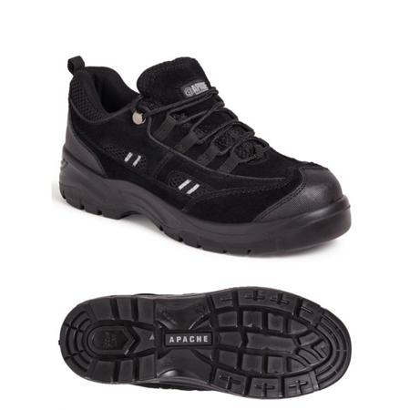 AP302SM-08 Sterling Safety Wear Unisex Black  Toe Capped Safety Boots, UK 8