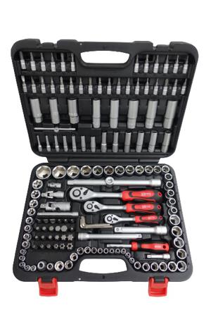 275-3841 RS PRO 151-Piece Imperial, Metric 1/4, 1/2, 3/8in Standard Socket/Bit Set with Ratchet, 6 point