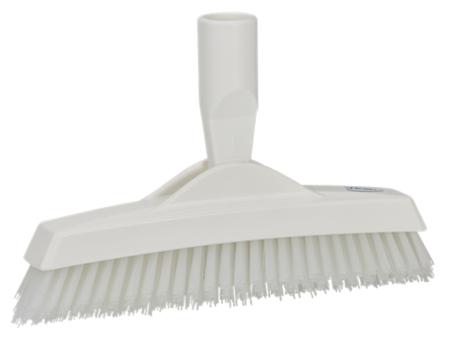 70405 Vikan Very Hard Bristle White Scrubbing Brush, 40mm bristle length, Polyester bristle material