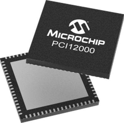 PCI12000-I/ZUX Microchip , Ethernet Switch IC SPI, SPI, 72-Pin VQFN