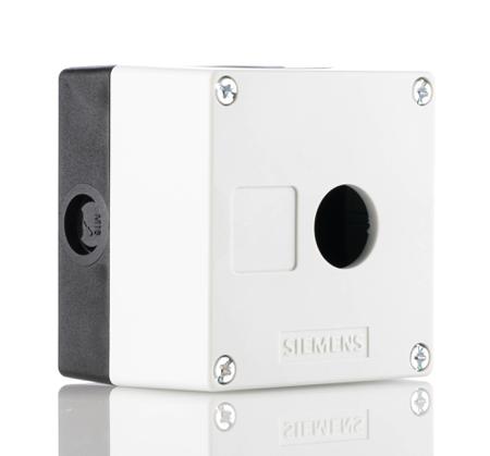 3SU1801-0AA00-0AB1 Siemens SIRIUS ACT Push Button Enclosure, 1 Hole Grey, 22mm diameter Plastic