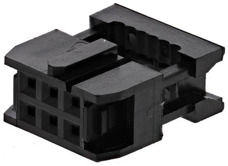 T812106A100CEU Amphenol Communications Solutions 6-Way IDC Connector Socket for Cable Mount, 2-Row