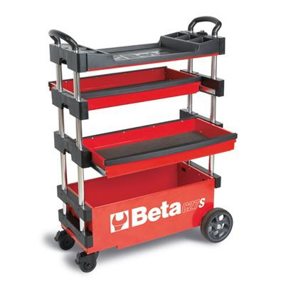 C27S-R BETA 2 Drawer Thermoplastic (Worktop) Wheeled Tool Trolley