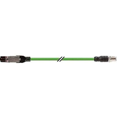 X67CA3E41-0150 B&R Straight Male 4 way RJ45 to Straight Male 4 way M12 Actuator/Sensor Cable, 15m