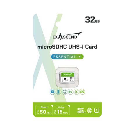 ES032GTFC1MP Exascend 32 GB MicroSDHC Micro SD Card, Class 10, UHS-1 (U1)