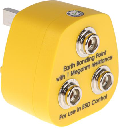 298-3878 RS PRO ESD Earth Bonding Plug with 10 mm Stud x 3