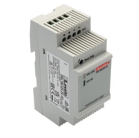 PSL1M02424 Lovato PSL DIN Rail Power Supply, 240V ac ac Input, 24V dc Output, 1A Output