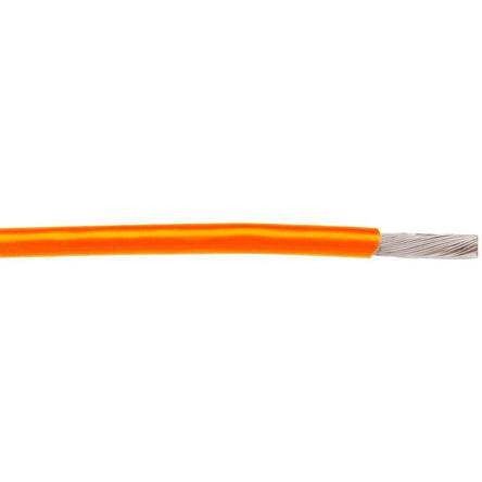 2841/1 OR005 Alpha Wire Hook-up Wire TEFLON Series Orange 0.05 mm² Hook Up Wire, 30 AWG, 1/0.25 mm, 30.5m, PTFE Insulation, 2841/1