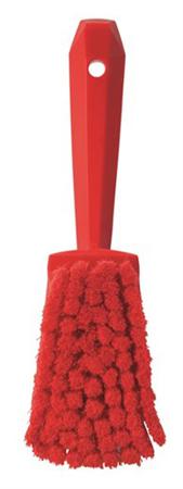 41945 Vikan Soft Bristle White Scrubbing Brush, 270mm bristle length, Polyester, Polypropylene, Stainless Steel bristle