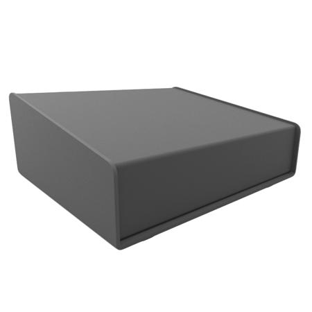 1456KK4BKBK Hammond 1456 Series Black Aluminium Enclosure, IP31, Black Lid, 259 x 254 x 102mm